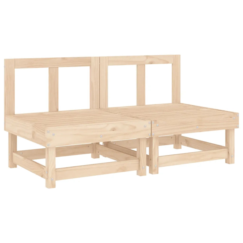 Divani Centrali da Giardino 2 pz in Legno Massello di Pino 825401