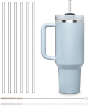 Ricambi per bicchieri in vetro da 30 cm - 6 pezzi per bottiglie fino a 0,5 litri - inclusa spazzola per pulizia - resistente al lavastoviglie