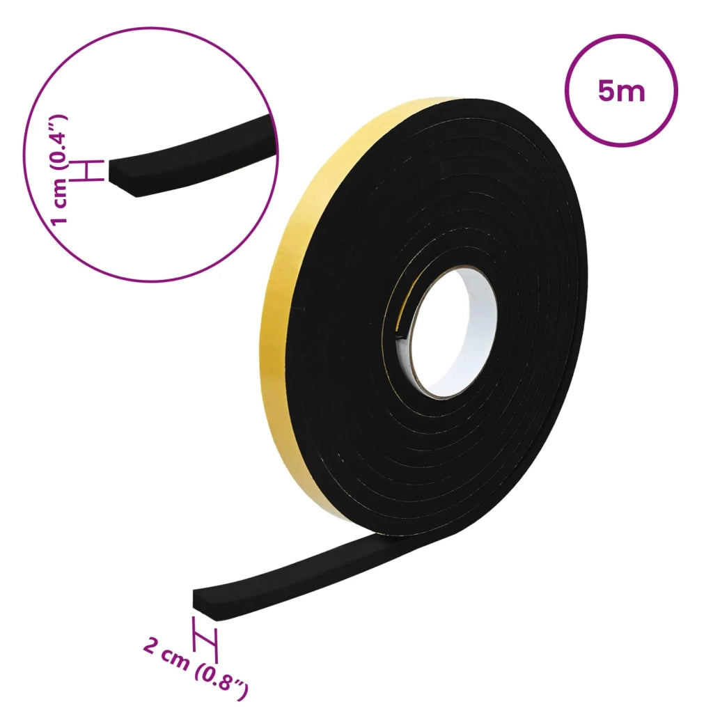 Nastro adesivo in schiuma 10 pcs Nero 20mm x 5m Schiuma CR 42024087