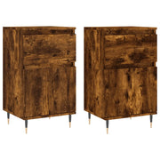Credenze 2 pz | Madia | Buffet da pranzo | Armadio da pranzo Rovere Fumo 40x35x70 cm in Legno Multistrato