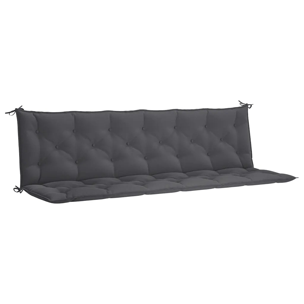 Cuscino per Panca Antracite 200x(50+50)x7 cm in Tessuto Oxford 315040