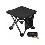 Mini sgabello pieghevole - Kingcamp - Nero - Borsa da trasporto inclusa