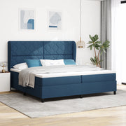 Letto a Molletta con Materasso - Blu, 200x200 cm, Tessuto