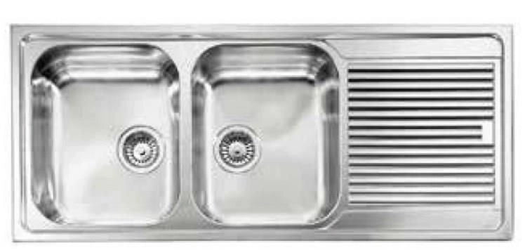 CM Zenith plus 116 x 50 2V Lavello ad incasso Rettangolare Acciaio inossidabile