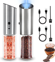 Set di Molino di Pepe e Sale di Alta Qualità - Materiale Solido - Qualità di Alta Gamma - Riscaldabile - Molino di Pepe - Molino di Sale - Accessori per BBQ - Accessori per Barbecue