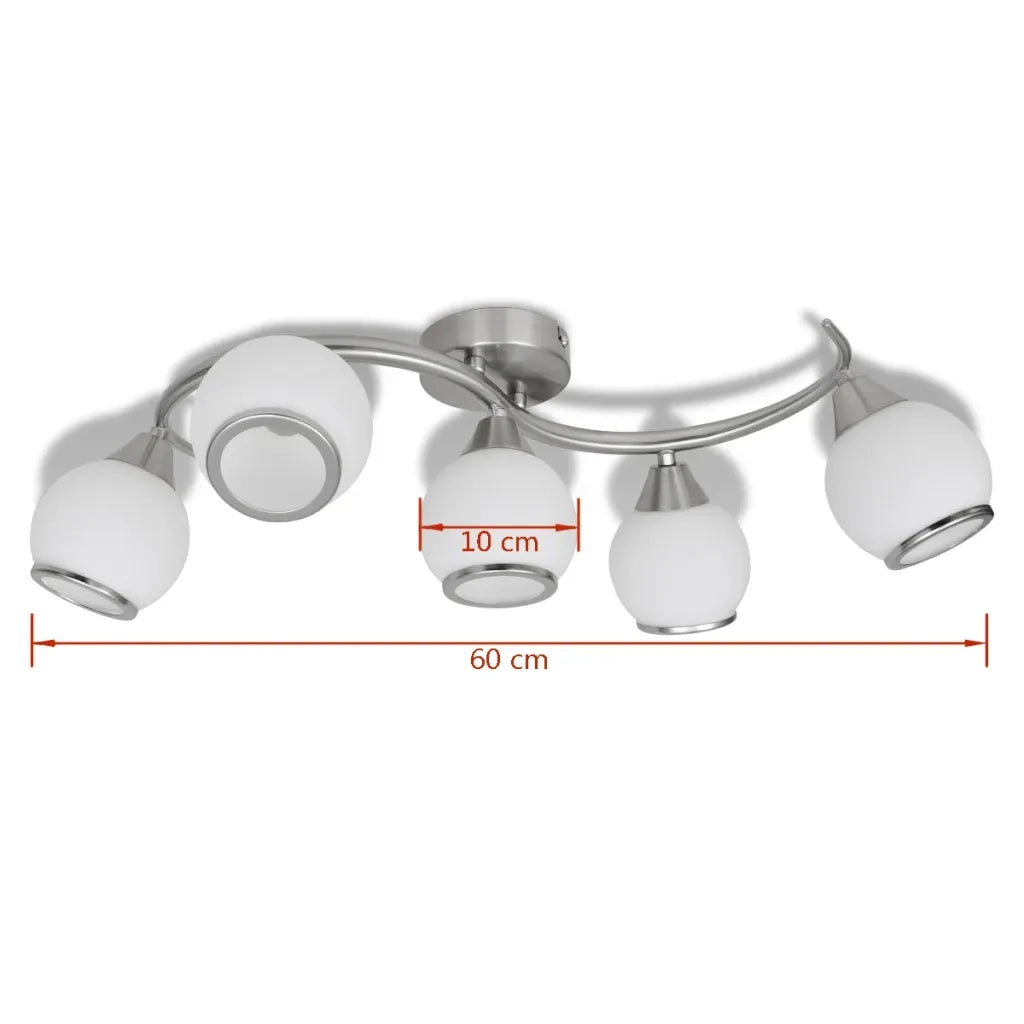 Lampada da soffitto lampadario in vetro per 5 lampadine E14 240987
