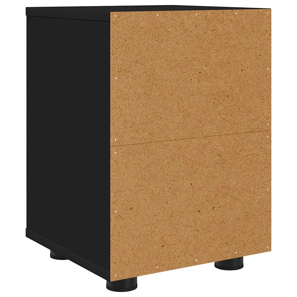Comodini 2 pcs Nero 30,5 x 30 x 43 cm Legno multistrato