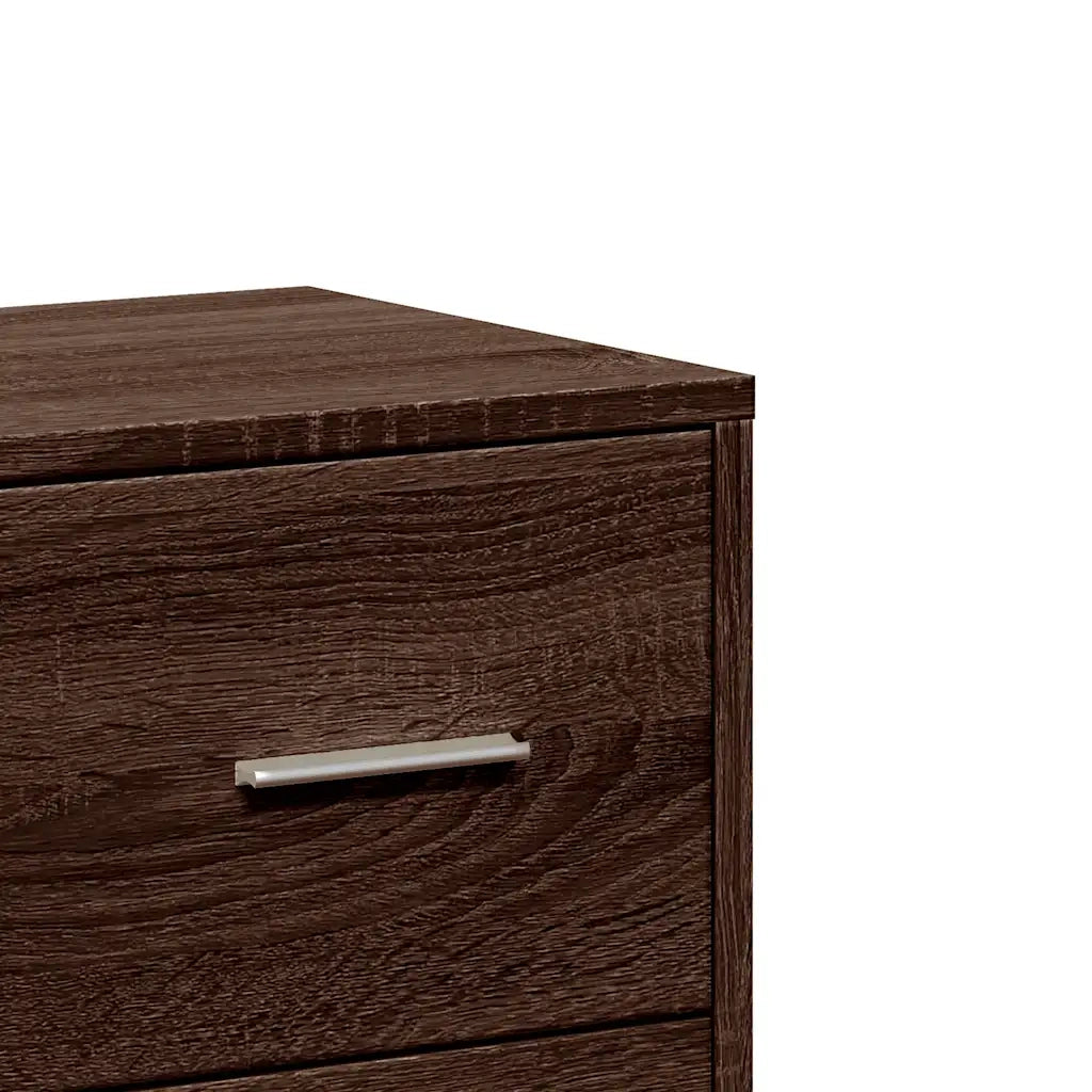 Credenze 2 pz Rovere Marrone 60x31x84 cm in Legno Multistrato