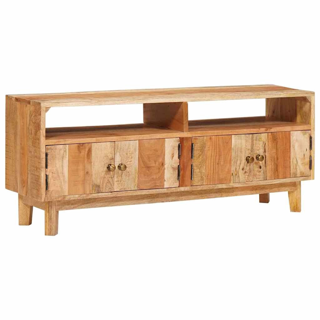 Mobiletto portaoggetti moderno e compatto rettangolare 110 x 30 x 45 cm ampio spazio di archiviazione legno di mango marrone 02_0058089