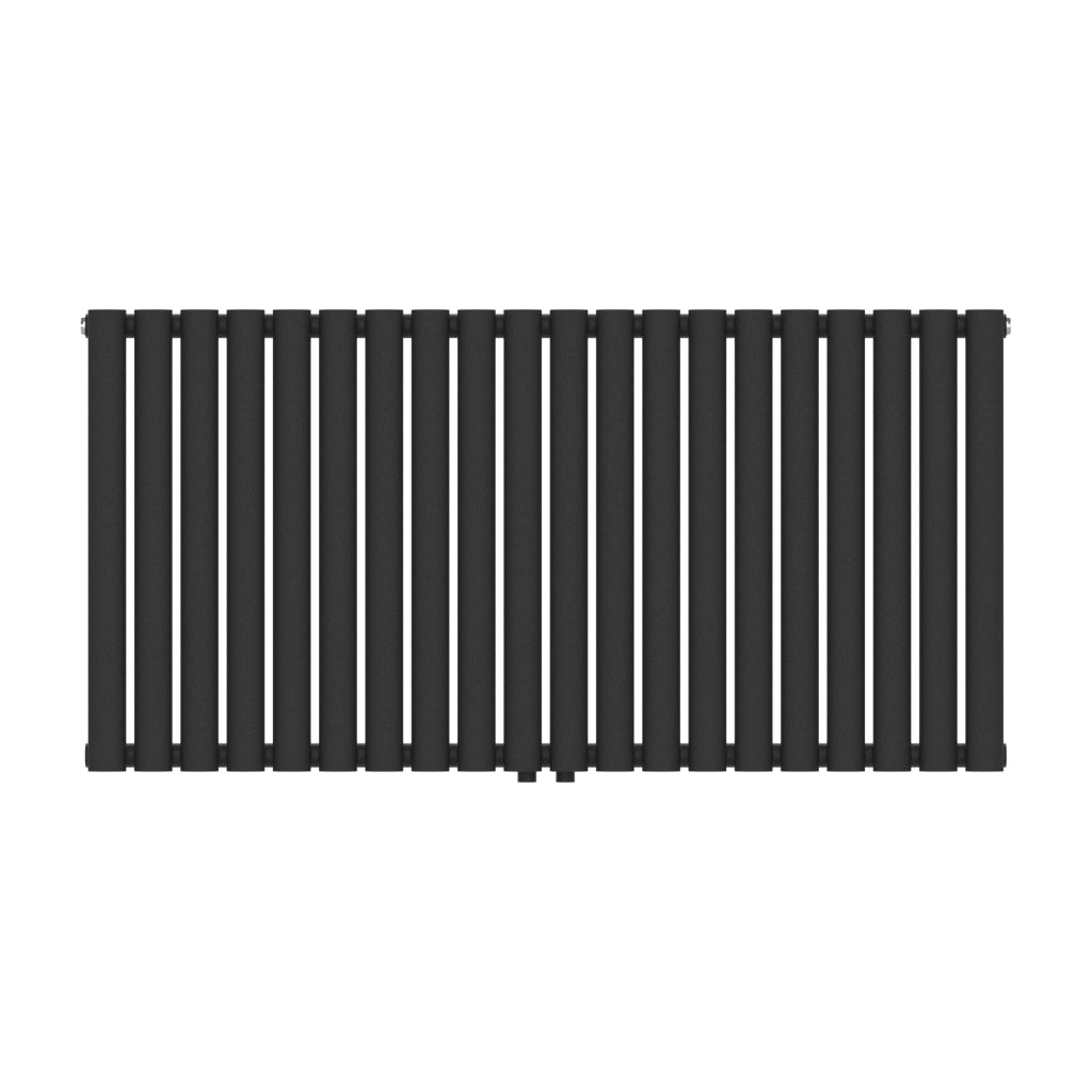 Termosifone Nore ad Acqua Calda Pannello Singolo con Elementi Tubolari 60 x 120 cm Nero [neu.haus]