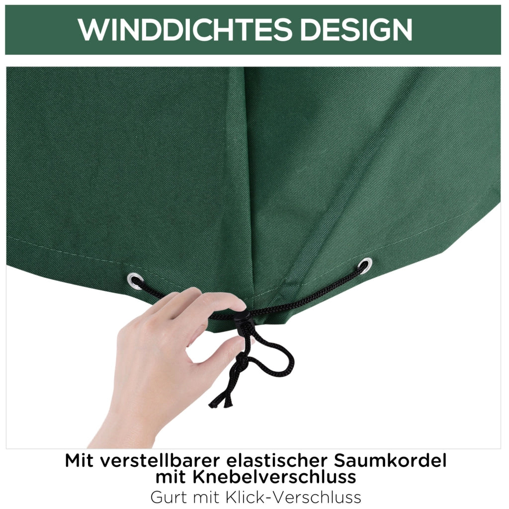 Telo copertura verde 600D per mobili da giardino 135 x 135 x 75 cm