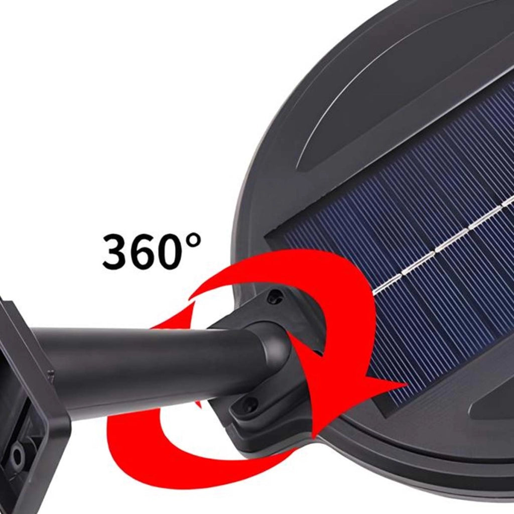 Lampada Solare Esterna 70W Orientabile a 360° con Riflettori Nero Avizar