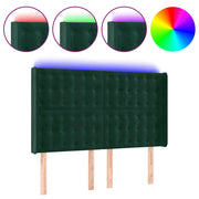 Testiera | Testata a LED Verde Scuro 147x16x118/128 cm in Velluto