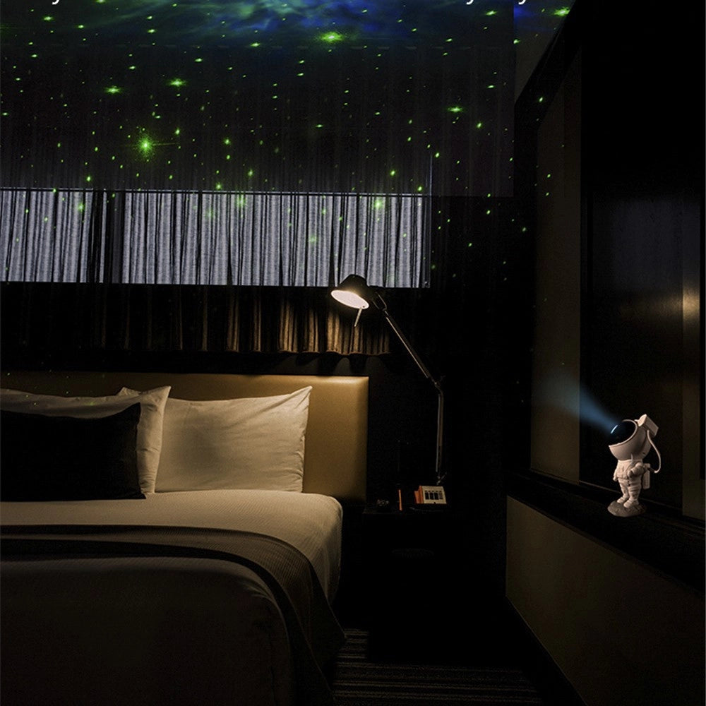 Trade Shop - Proiettore Di Stelle E Galassie Astronauta Luce Notturna Con Effetti Planisfero -
