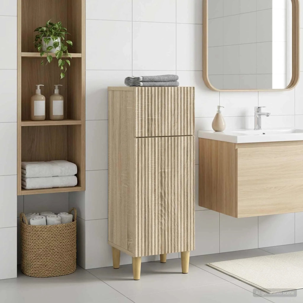 Mobiletto da Bagno ARNHEM Rovere Sonoma 30 x 31 x 80 cm 896607