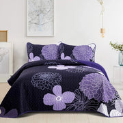 Bedsprei 220x240 a fiori blu Cuscini soffici deken estivo per letto matrimoniale Piumino imbottito con 2 copri cuscino 50x75