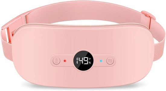 Matrice di riscaldamento elettrico portatile e wireless, ricaricabile, con 6 modalità di riscaldamento e 6 modalità di massaggio, colore rosa, modello roze