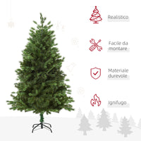 Albero di Natale Artificiale 180 cm 696 Rami  Pino Verde
