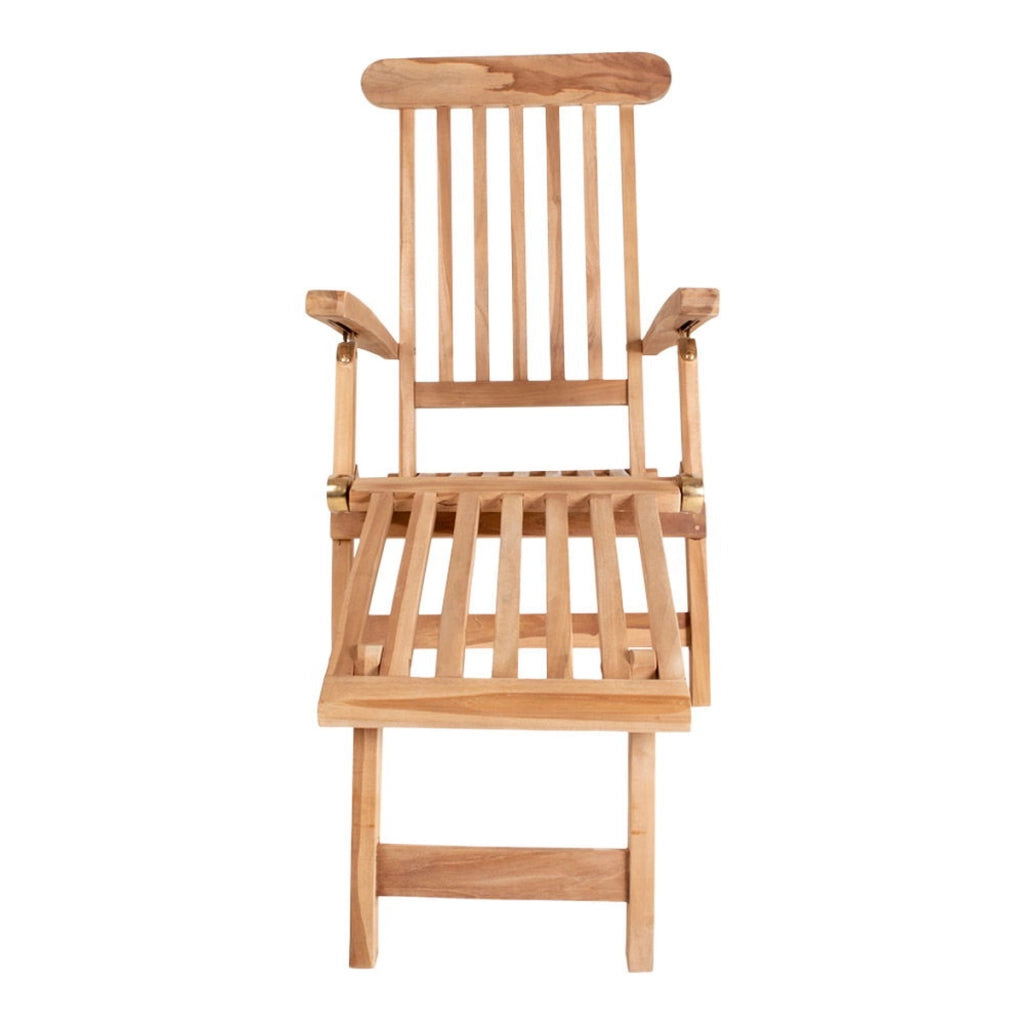 Sdraio da giardino Arrecife in teak naturale con schienale regolabile