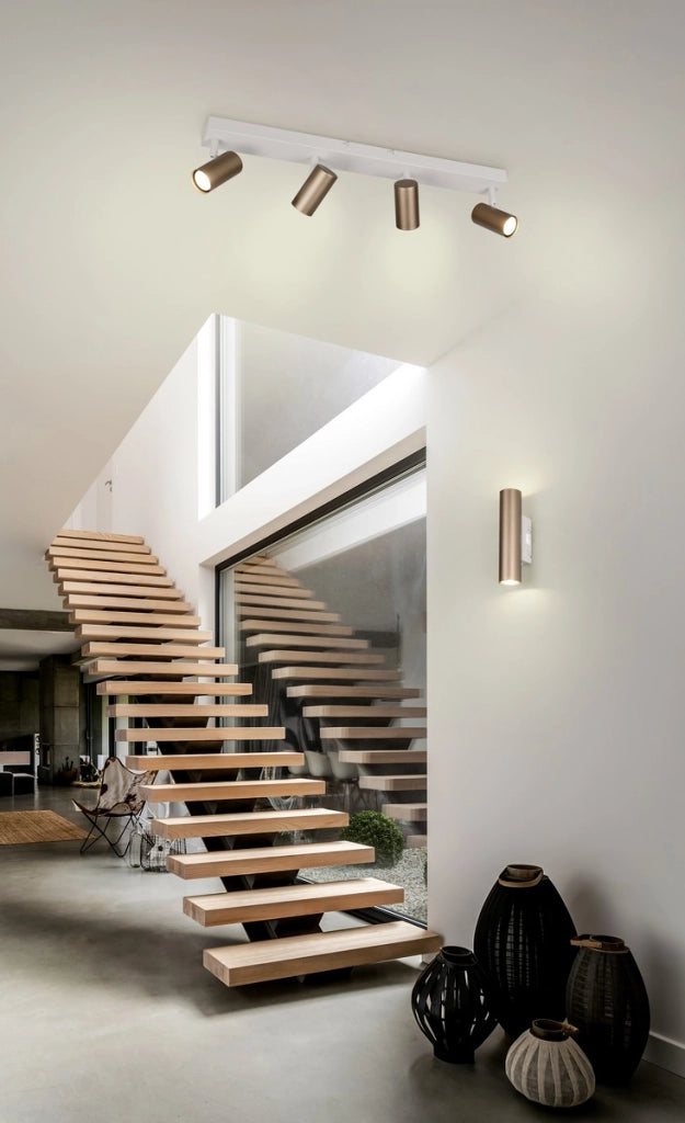 Faretto da soffitto moderno 4 tubi beige GU10 TARYN RL