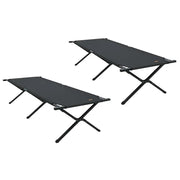 Letto da campeggio pieghevole 2 pz Nero 210 x 80 x 46 cm CFW7758011
