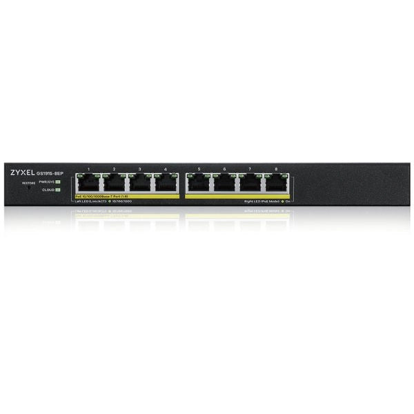 Zyxel gs1915-8ep gestito l2 gigabit ethernet (10/100/1000) supporto power over ethernet (poe) nero - GS1915-8EP-EU0101F