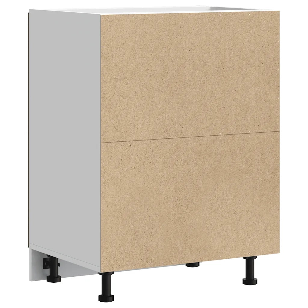 Mobile Base Lavello Lucca Rovere Marrone in Legno Multistrato