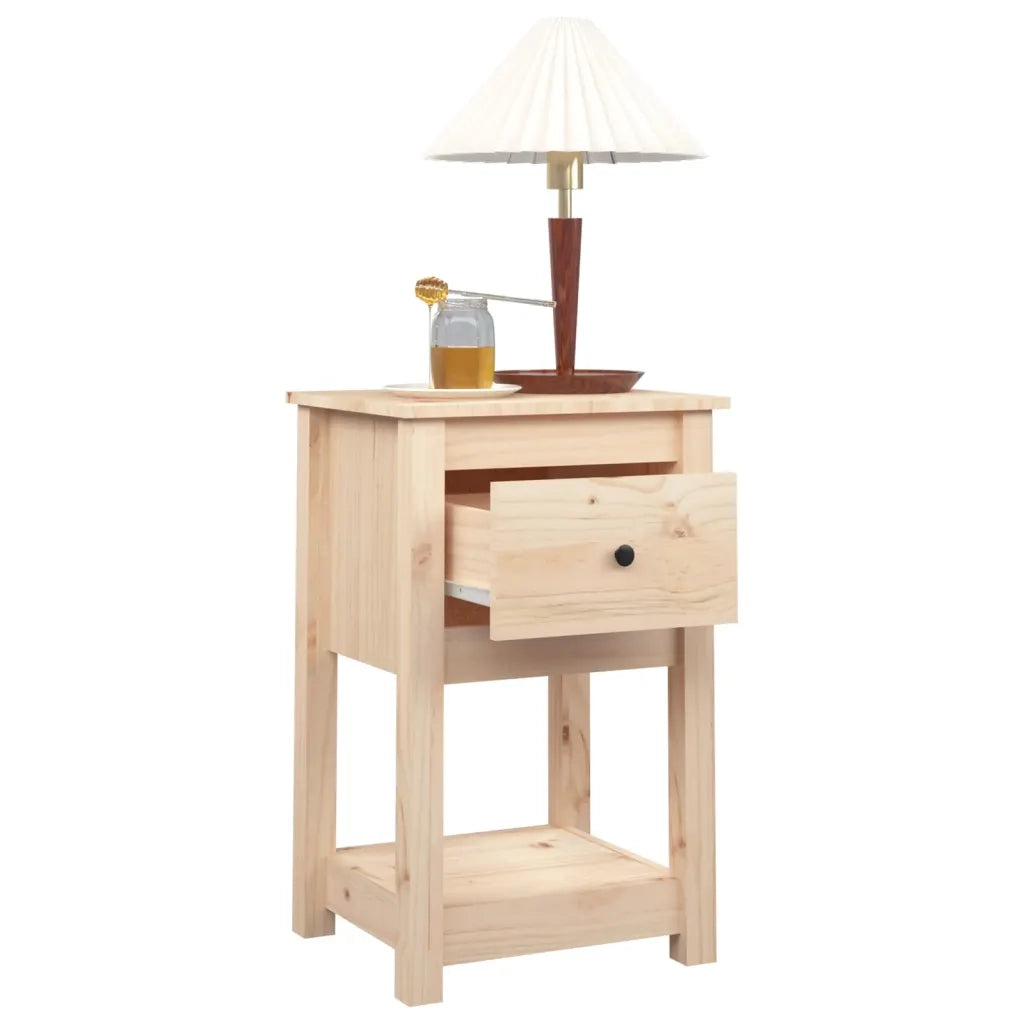 Comodini 2 pz 40x35x61,5 cm in Legno Massello di Pino 821730