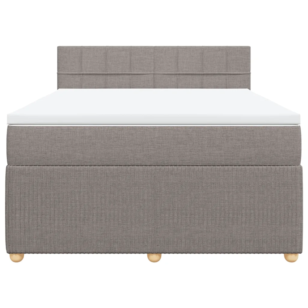 Giroletto a Molle con Materasso Tortora 140x190 cm in Tessuto 3289755