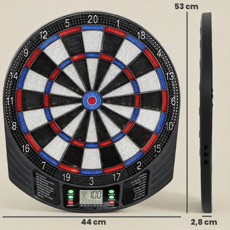 Elettronico Bersaglio da Freccette per 1-8 Giocatori con Display LCD e 6 Freccette Colorate