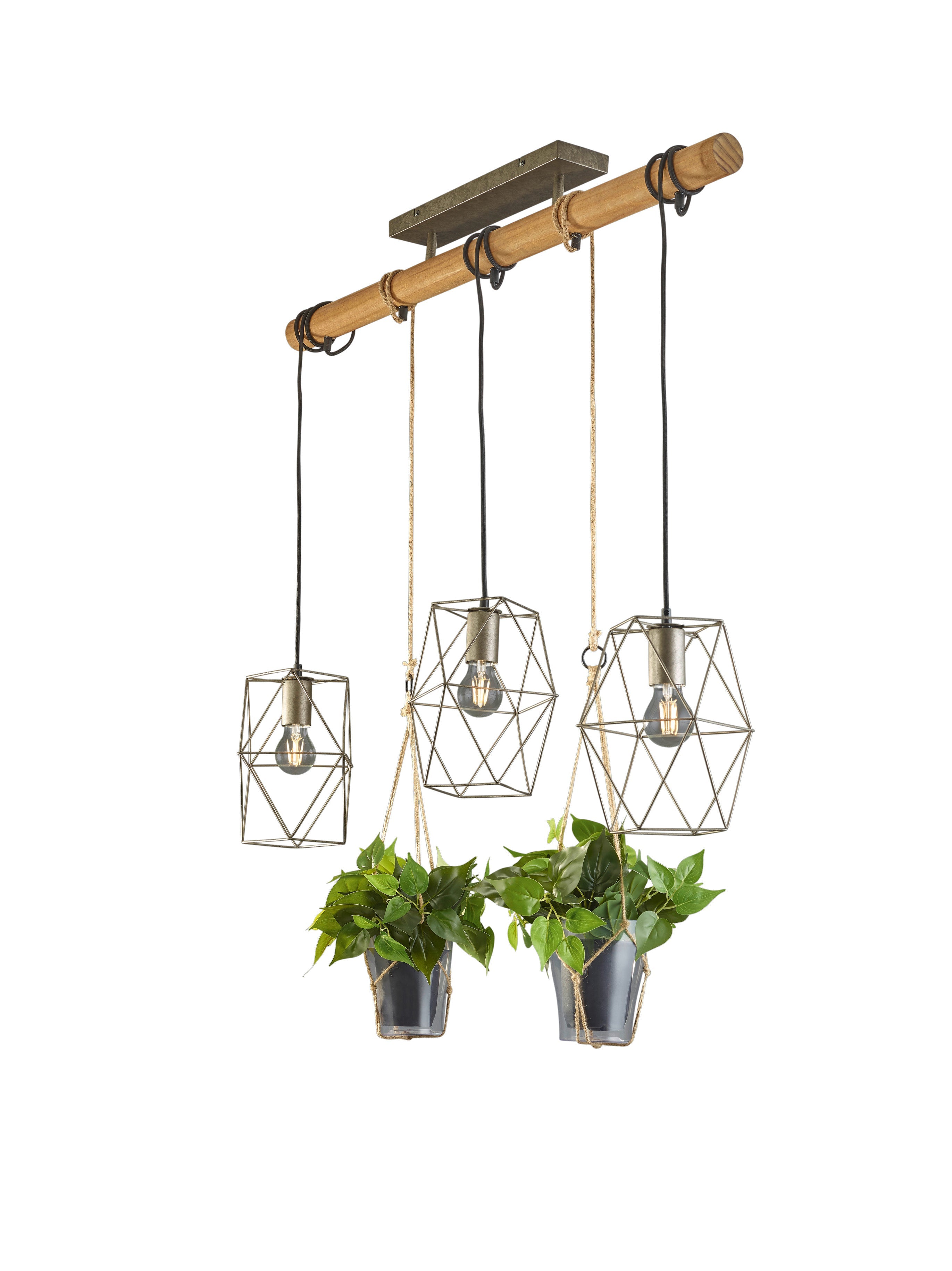 Lampada a Sospensione da Interno a LED in Metallo Nickel Anticato