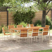 Set da Pranzo per Giardino 9 pcs Legno di Acacia Massello 3334812