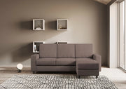 Divano sakar 3 posti (tre sedute da 60cm) + pouf misure esterne l.208 p.155 | talpa - Mobili 2G