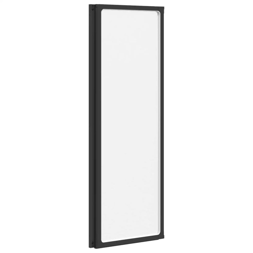 Parete doccia Nero 120 x 2 x 117 cm Alluminio e PP CFW5408873