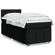 Giroletto a Molle con Materasso Nero 100x200 cm in Tessuto