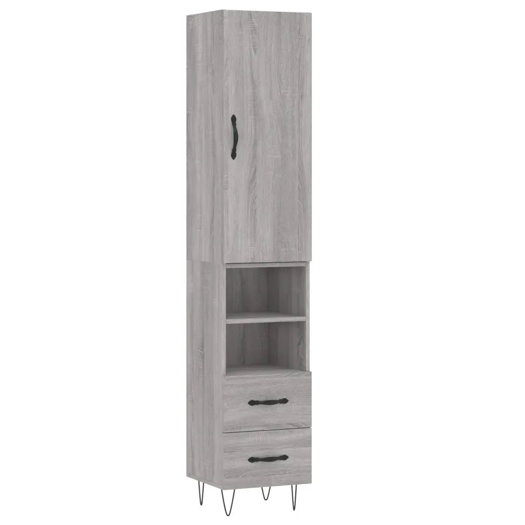 Credenza Grigio Sonoma 34,5x34x180 cm in Legno Multistrato 3198951