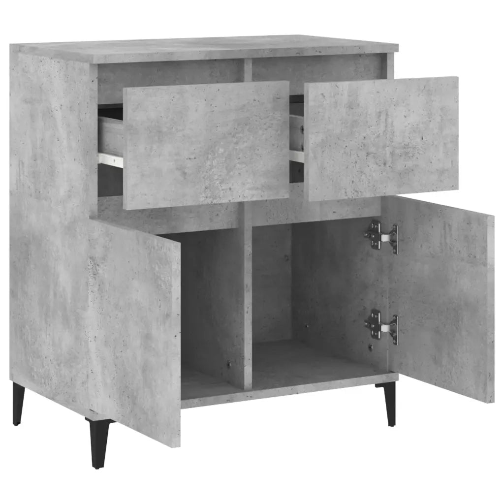 Credenza Grigio Cemento 60x35x70 cm in Legno Multistrato 819688