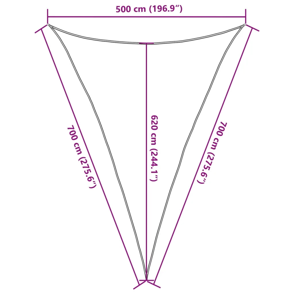 Vela Parasole 160 g/m² Bianca 5x7x7 m in HDPE 311264