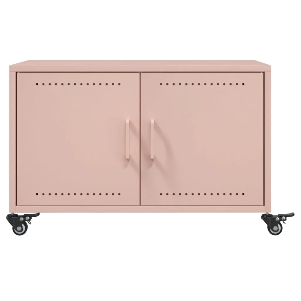 Tavolino da salotto | Tavolino da caff¨¨ | Tavolino da Soggiorno Rosa 100,5x39x72 cm in Acciaio