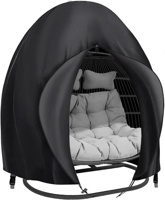 Hoes per divano a doppio schienale 420D tessuto Oxford 230 x 220 cm - Impermeabile e stoffa impermeabile con cerniera e cordino di chiusura
