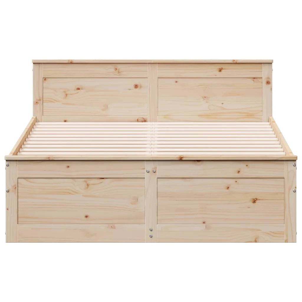 Giroletto senza Materasso con Testata 140x190 cm Massello Pino