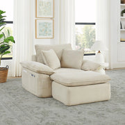 Divano Modulare con Funzione Letto ¨C Xylo ¨C Tessuto Morbido, Pouf, Contenitore