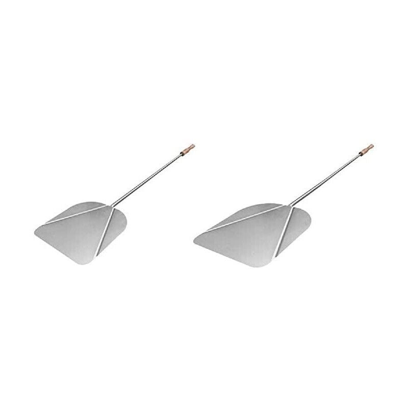 PALA IN ACCIAIO INOX RETTANGOLARE 33 X 38 CM CON MANICO PER FORNO E BARBECUE