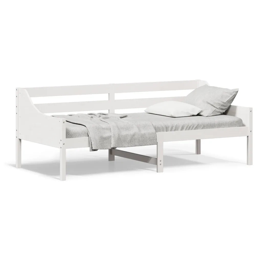 Letto singolo | Letto per adulti | Dormeuse senza Materasso Bianca 80x200 cm Legno Massello Pino
