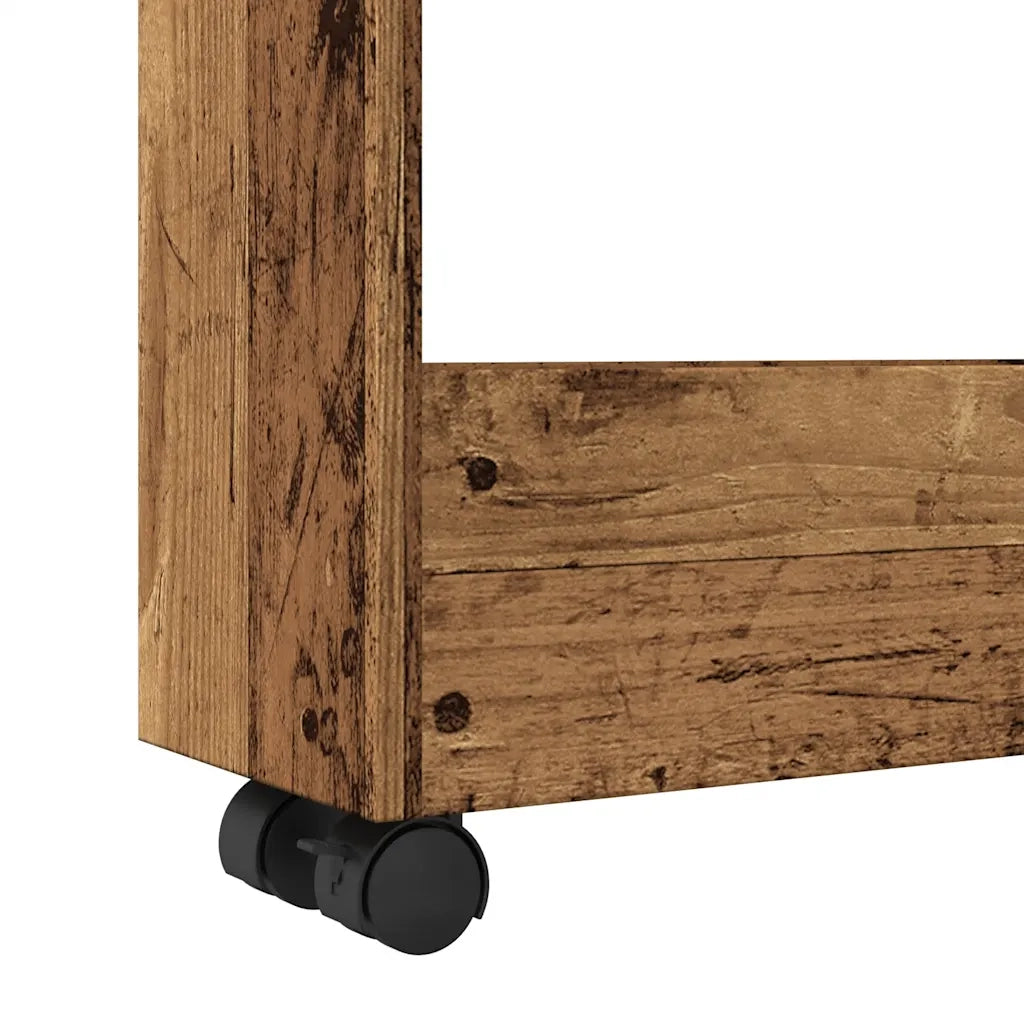 Carrello Stretto a 3 Livelli Legno Vecchio in Truciolato CFW5787374