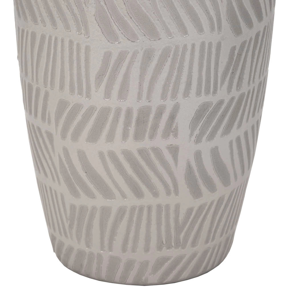 Vaso in ceramica argento 15x15x29,5h