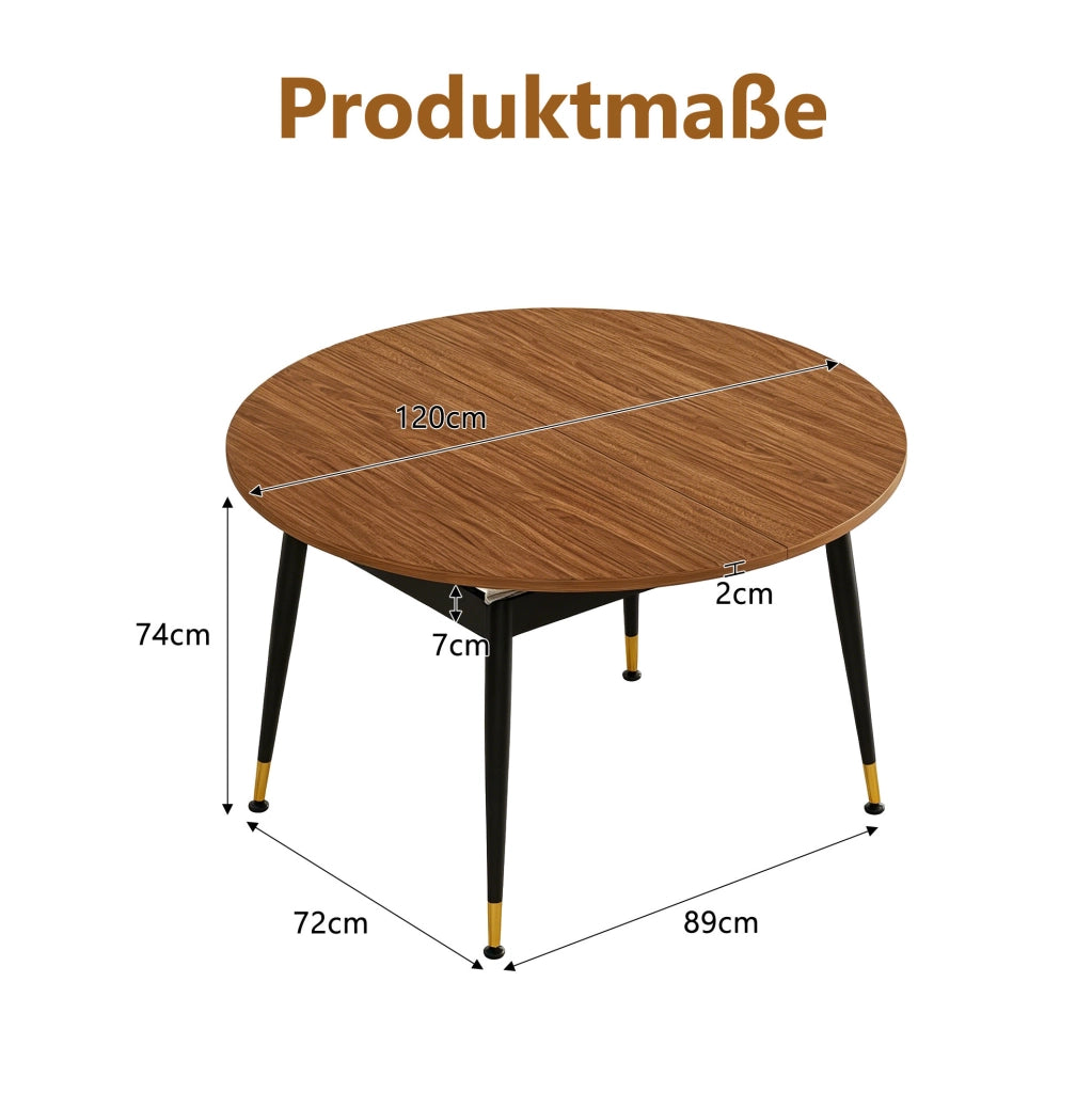 Tavolo da pranzo ovale 200x120x73.66 cm; resistente e facile da pulire; MDF e metallo; nero e noce