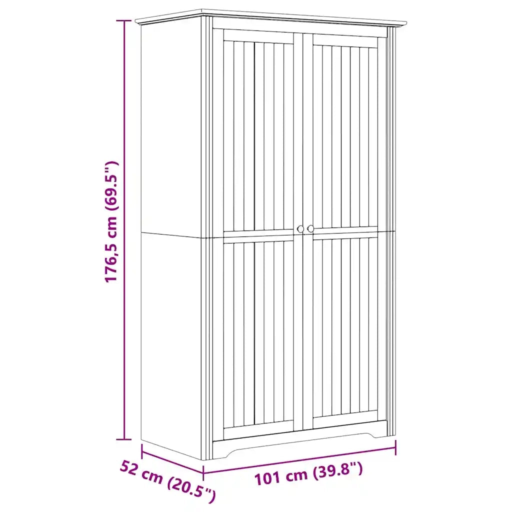 Guardaroba con porta BODO Marrone miele 53,5 x 99 x 173 cm 42023480