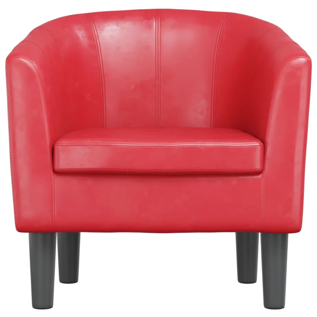 Poltroncina a Pozzetto Rossa in Similpelle