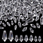 Set di perle in vetro da 120 pezzi - forma goccia - 4 misure - perle a distanza - per creare gioielli - DIY bracciale/collier - perle per gioielli